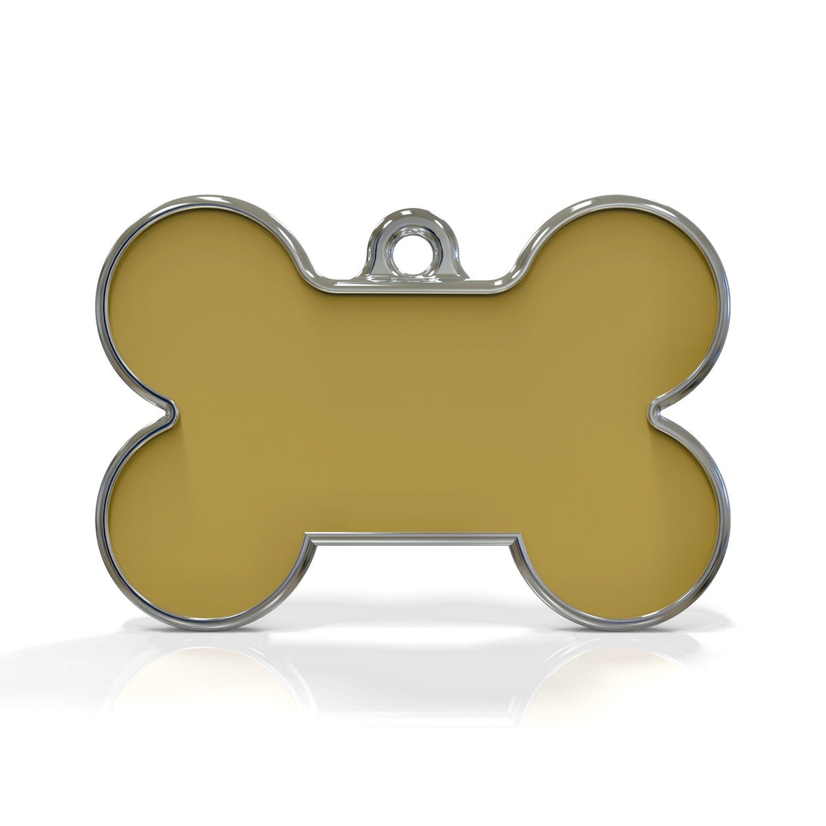 Solid Bone Yellow ID Tag Medium