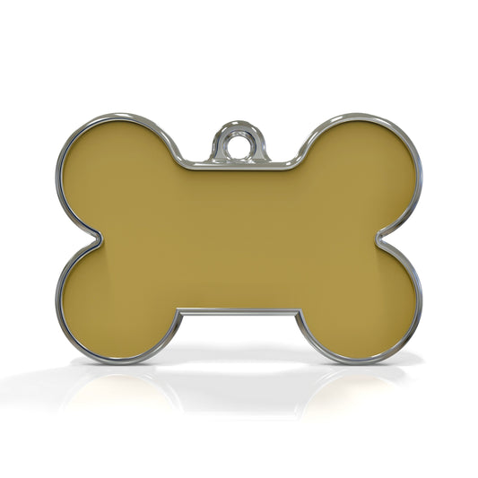 Solid Bone Yellow ID Tag Medium