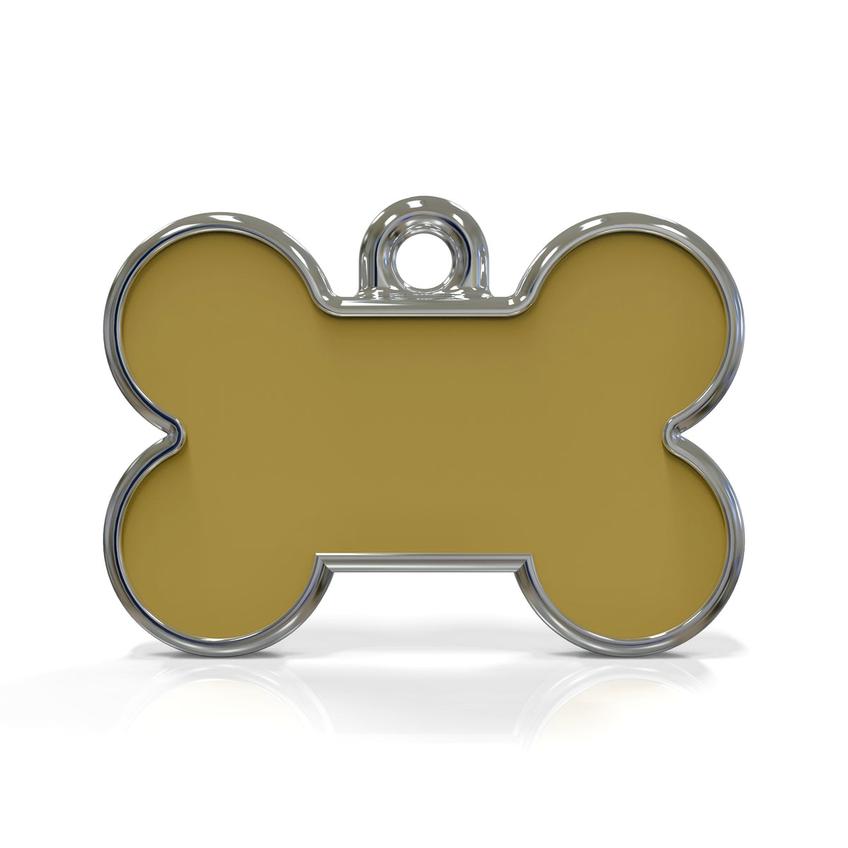 Solid Bone Yellow ID Tag Small