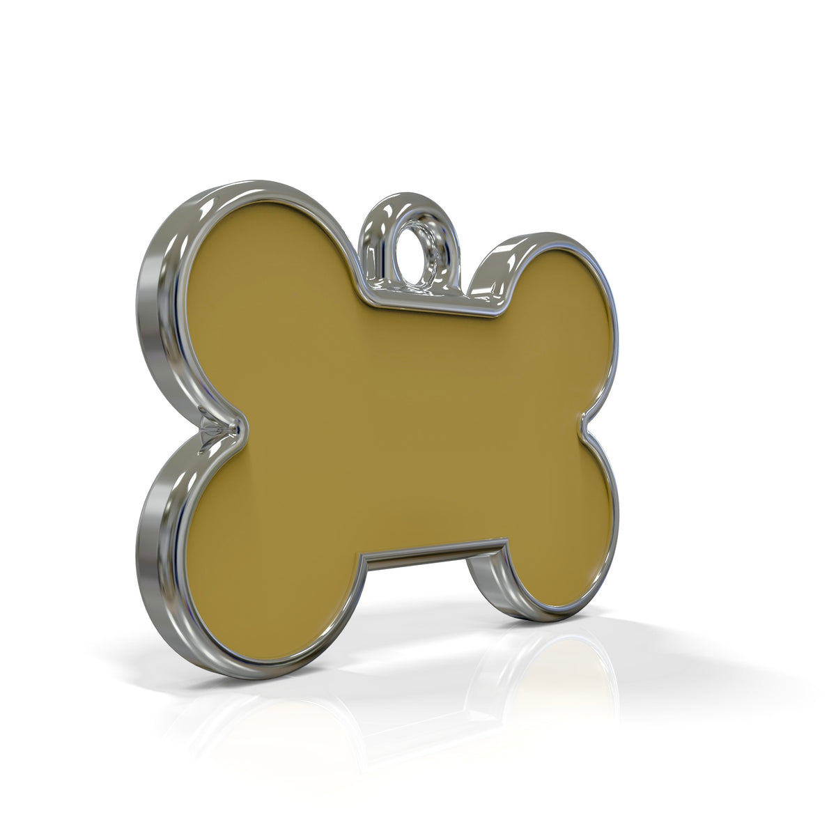 Solid Bone Yellow ID Tag Small