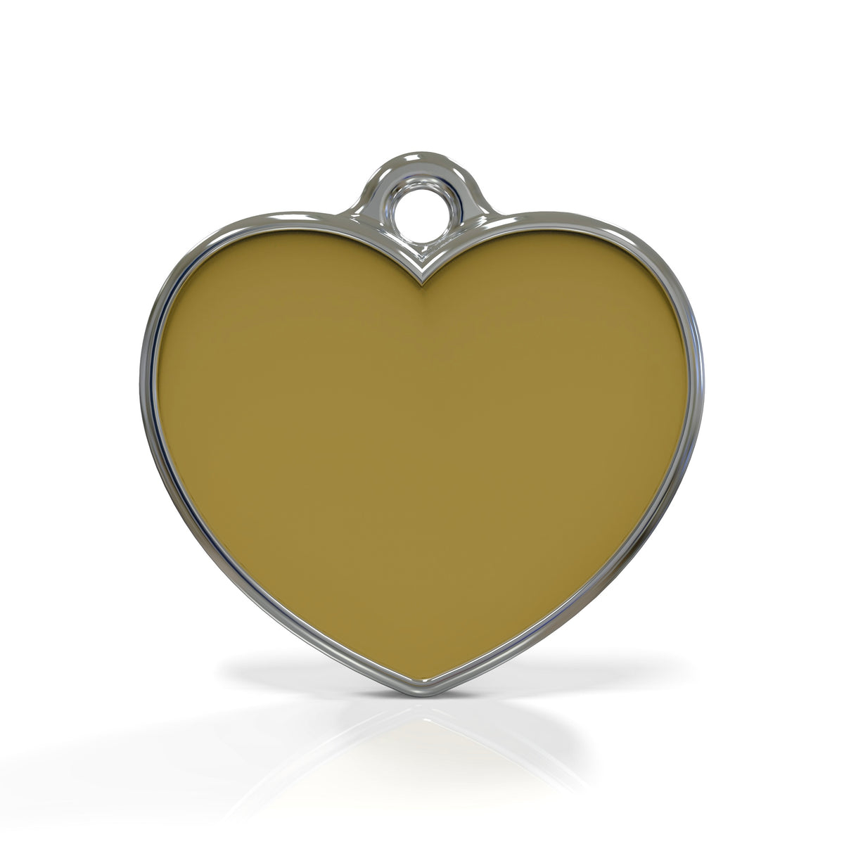 Solid Heart Yellow ID Tag