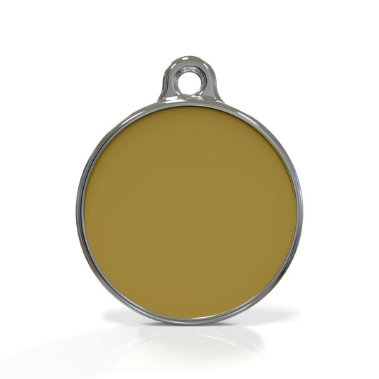 Solid Round Yellow ID Tag