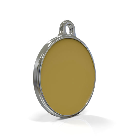 Solid Round Yellow ID Tag