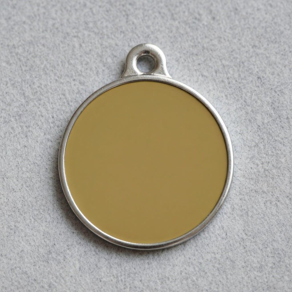 Solid Round Yellow ID Tag
