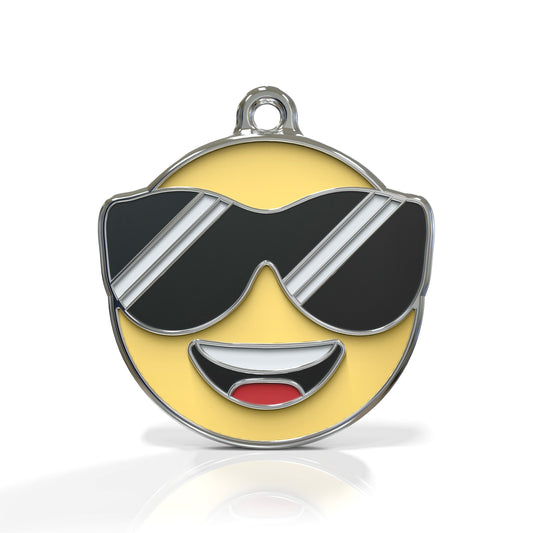 Emoji Cool Pup ID Tag