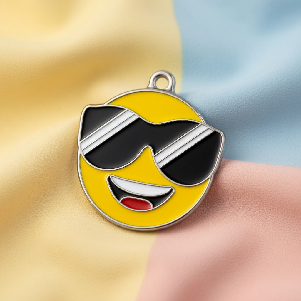Emoji Cool Pup ID Tag