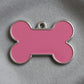 Solid Bone Pink ID Tag Small
