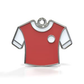 Jersey Solo Red-White ID Tag