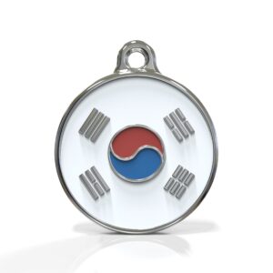 Flag South Korea ID Tag