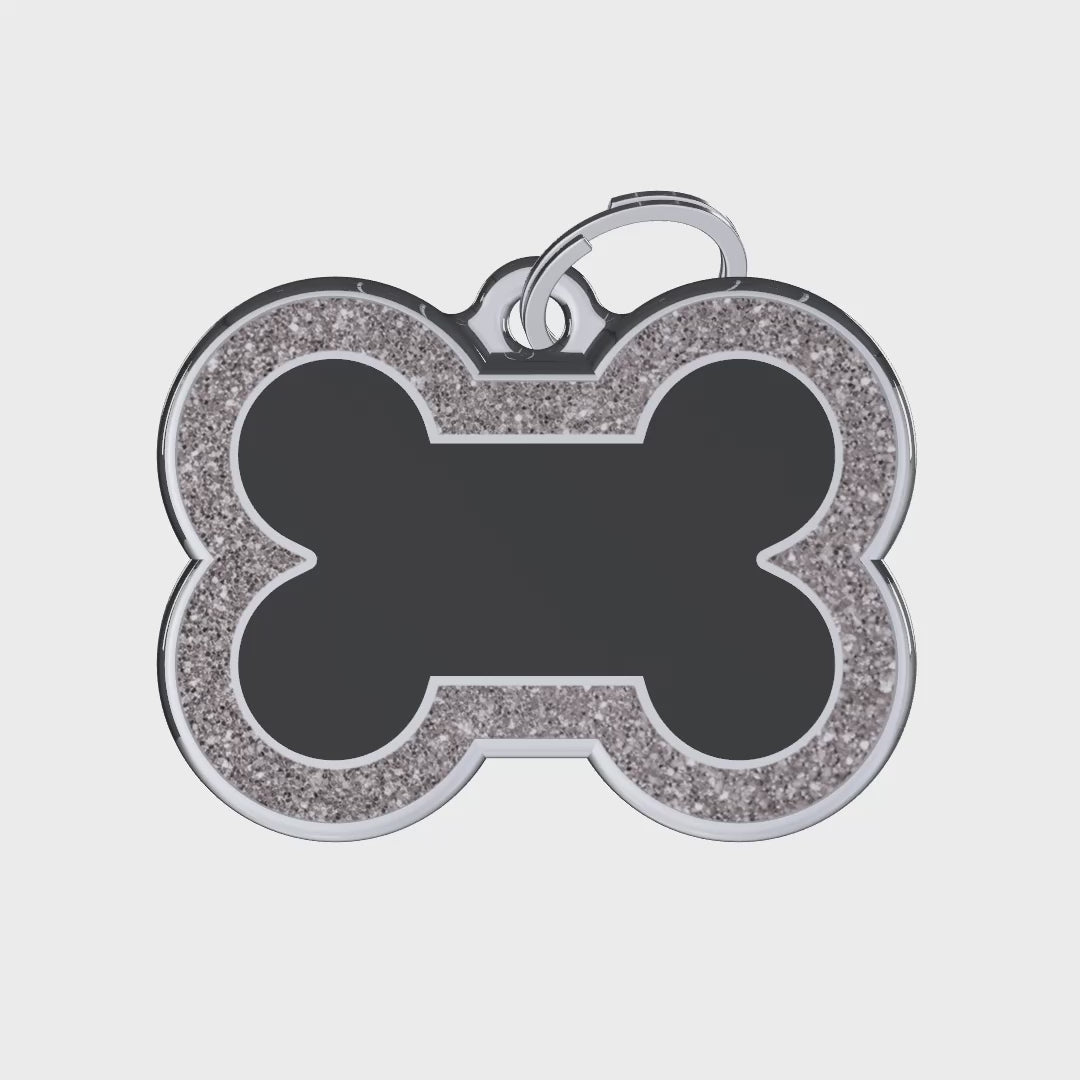 Royal Bone Black ID Tag
