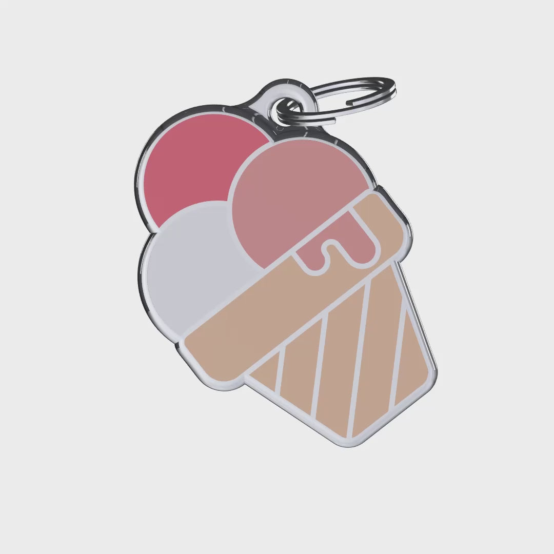 Munchy Gelato Pink ID Tag