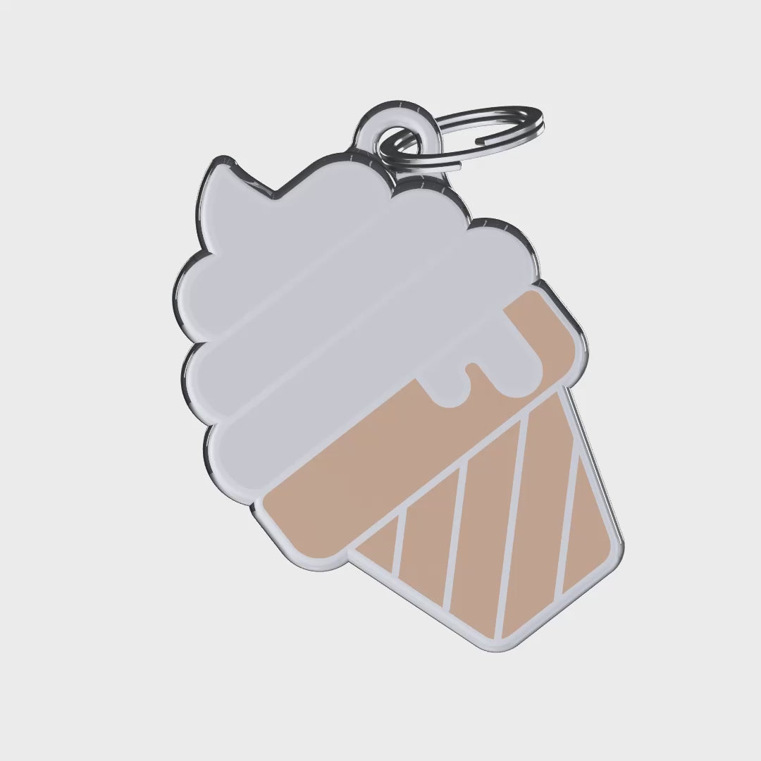 Munchy Ice Cream White ID Tag