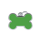 Solid Bone Green ID Tag Small