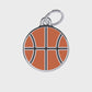 Sports Basketball Orange ID Tag