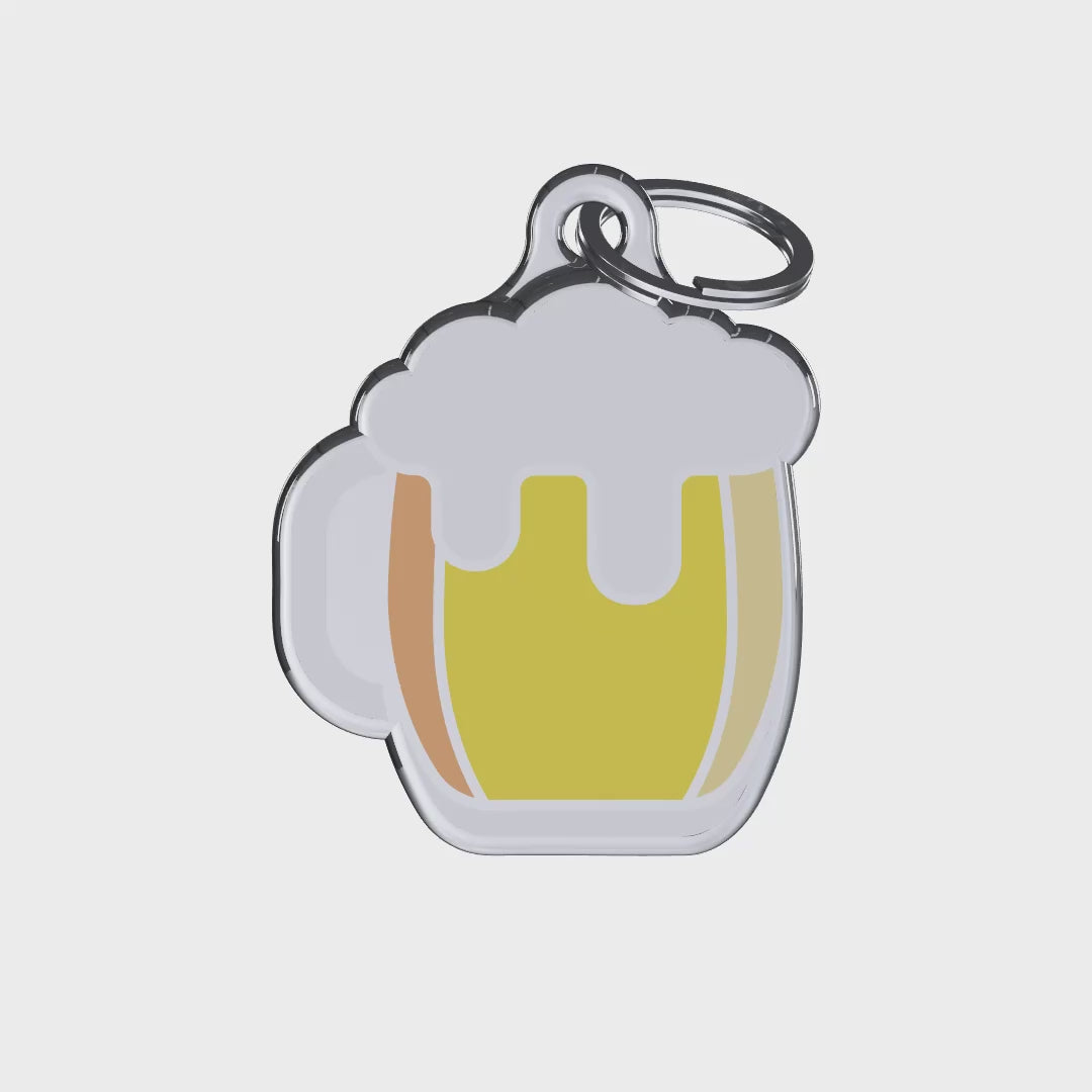 Cheers Beer Yellow ID Tag