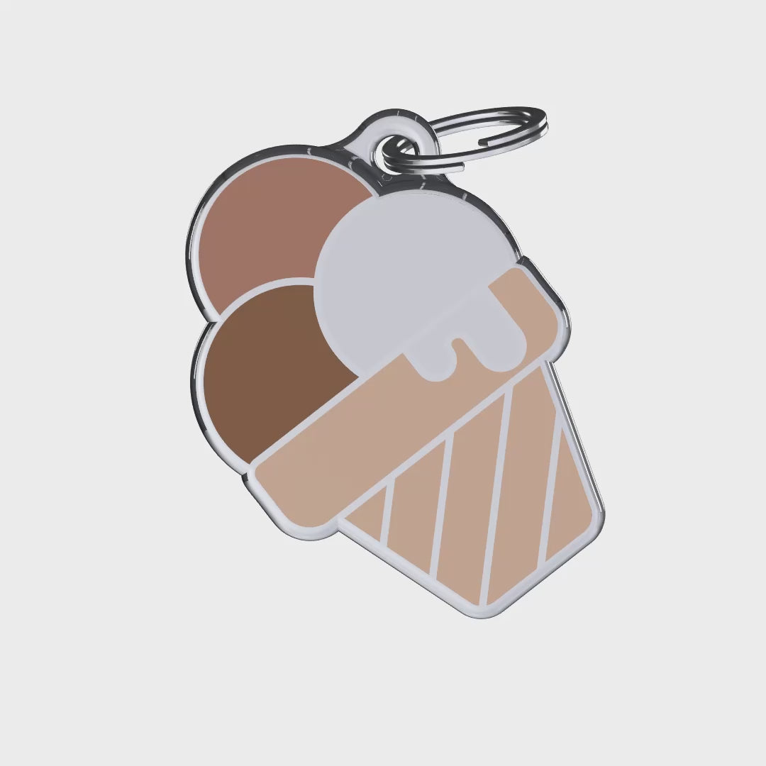 Munchy Gelato Brown ID Tag