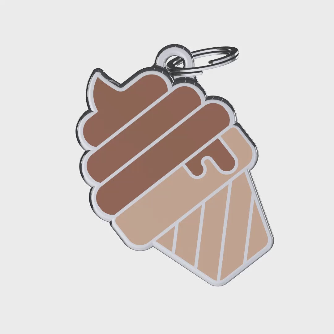 Munchy Ice Cream Brown ID Tag
