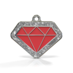 Diamond Spark Red ID Tag