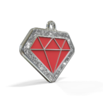 Diamond Spark Red ID Tag