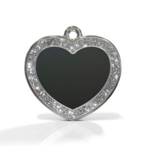 Heart Spark Black ID Tag