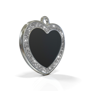 Heart Spark Black ID Tag