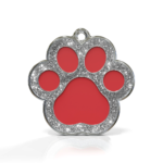 Paw Spark Red ID Tag