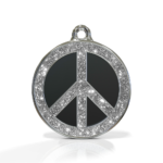 Peace Spark Black ID Tag