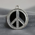 Peace Spark Black ID Tag