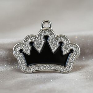 Queen Spark Black ID Tag