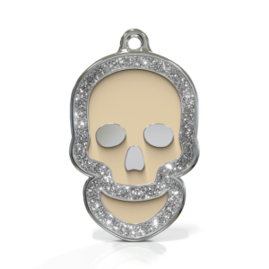 Skull Spark Cream ID Tag