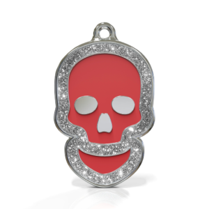 Skull Spark Red ID Tag