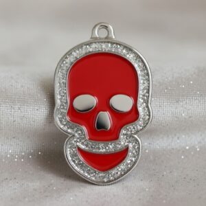 Skull Spark Red ID Tag