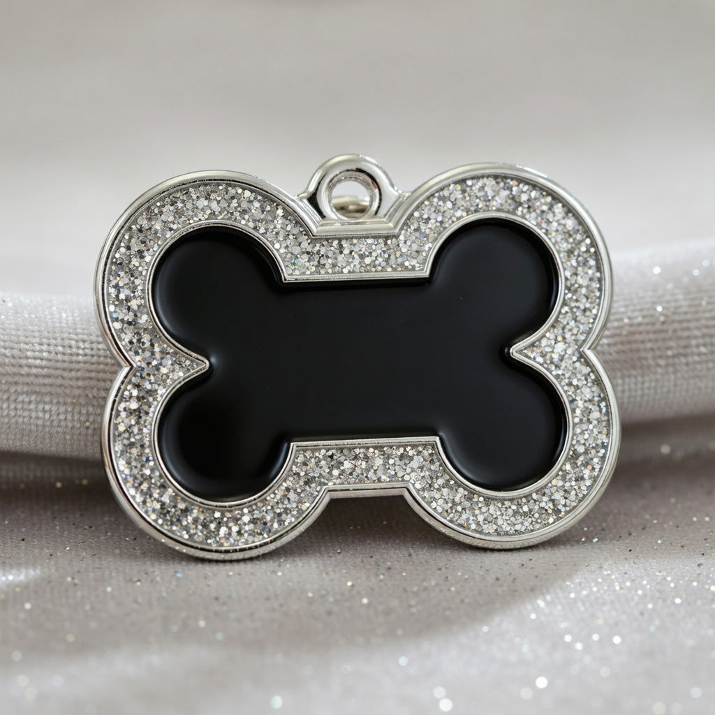 Bone Spark Black ID Tag
