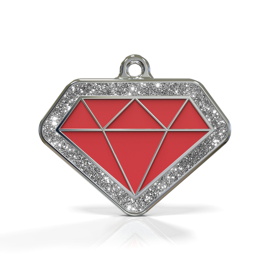 Diamond Spark Red ID Tag