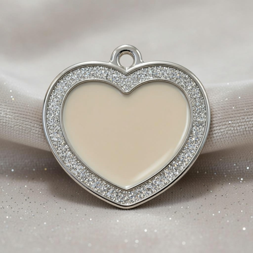 Heart Spark Cream ID Tag