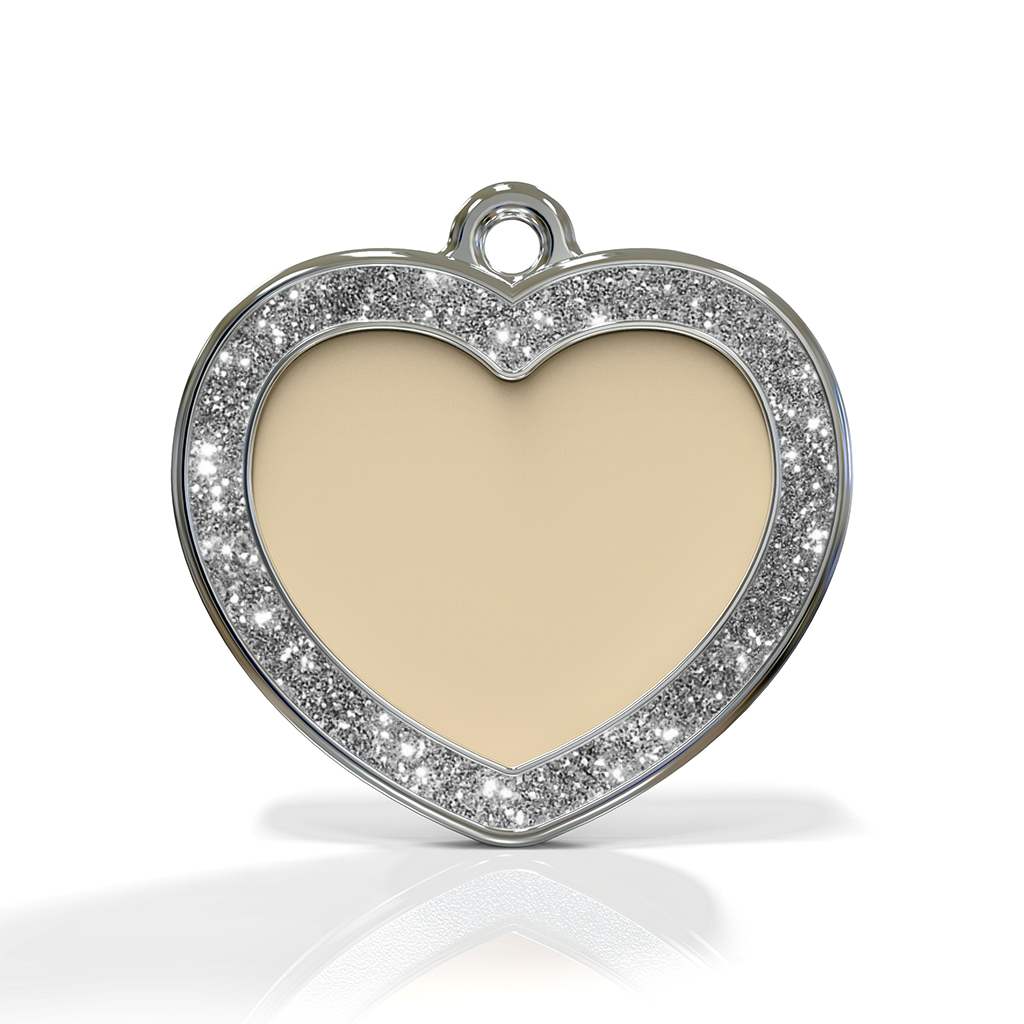 Heart Spark Cream ID Tag