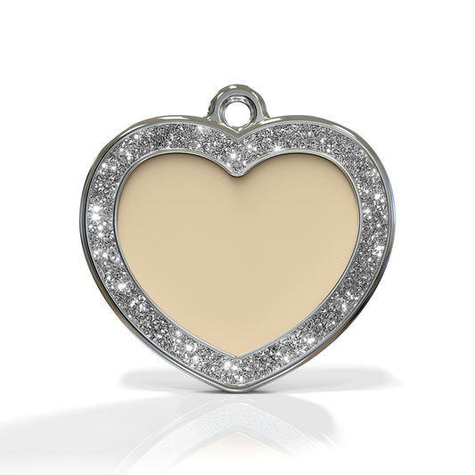 Heart Spark Cream ID Tag