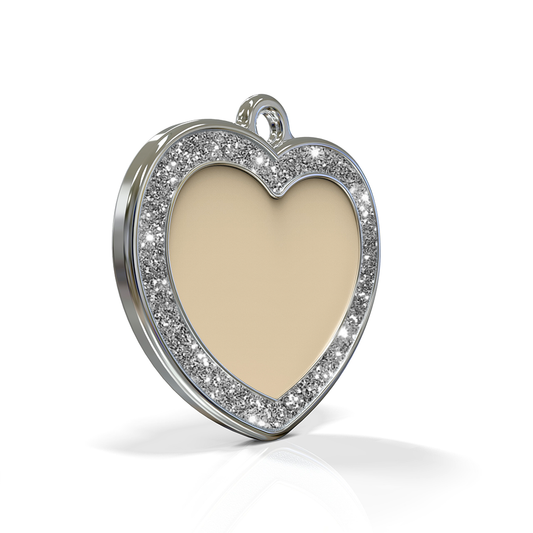 Heart Spark Cream ID Tag