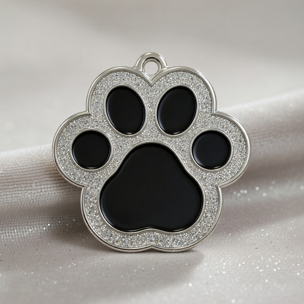 Paw Spark Black ID Tag