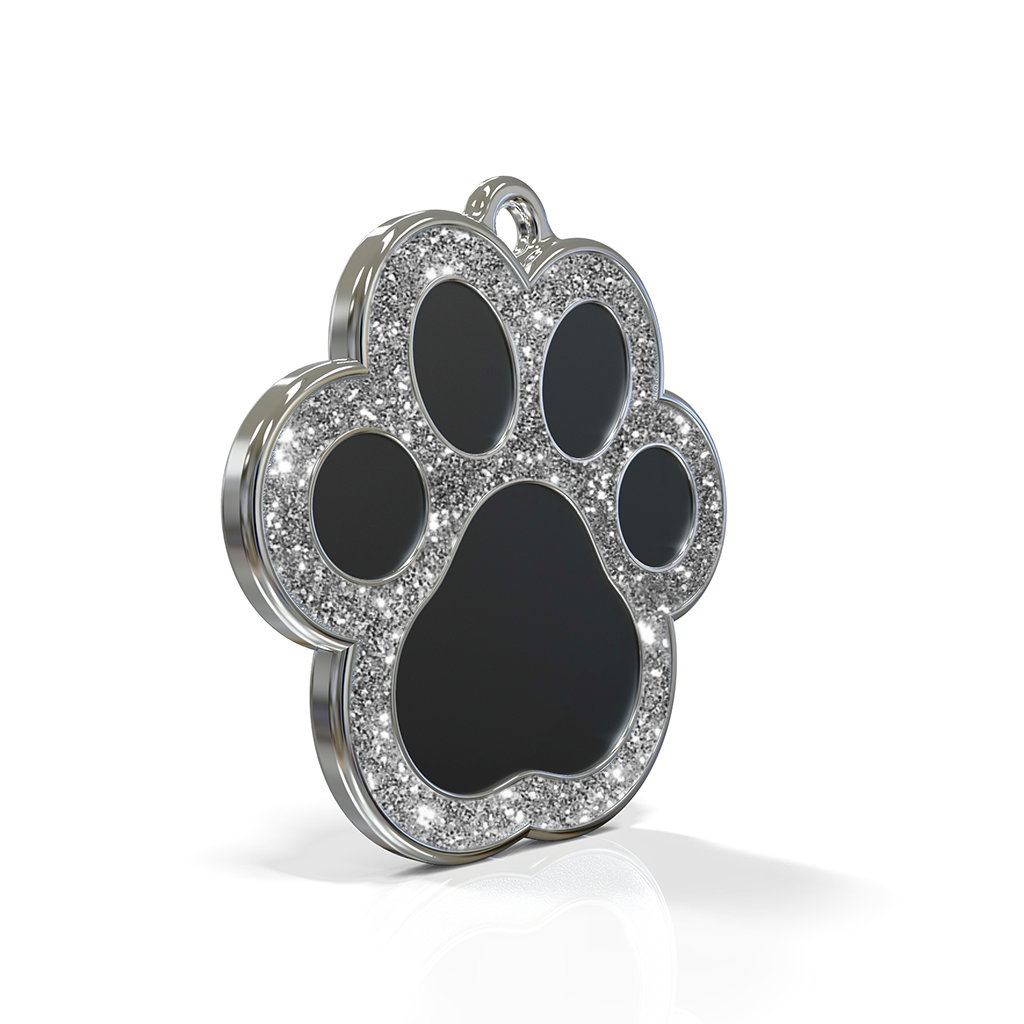 Paw Spark Black ID Tag