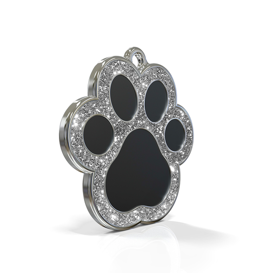 Paw Spark Black ID Tag