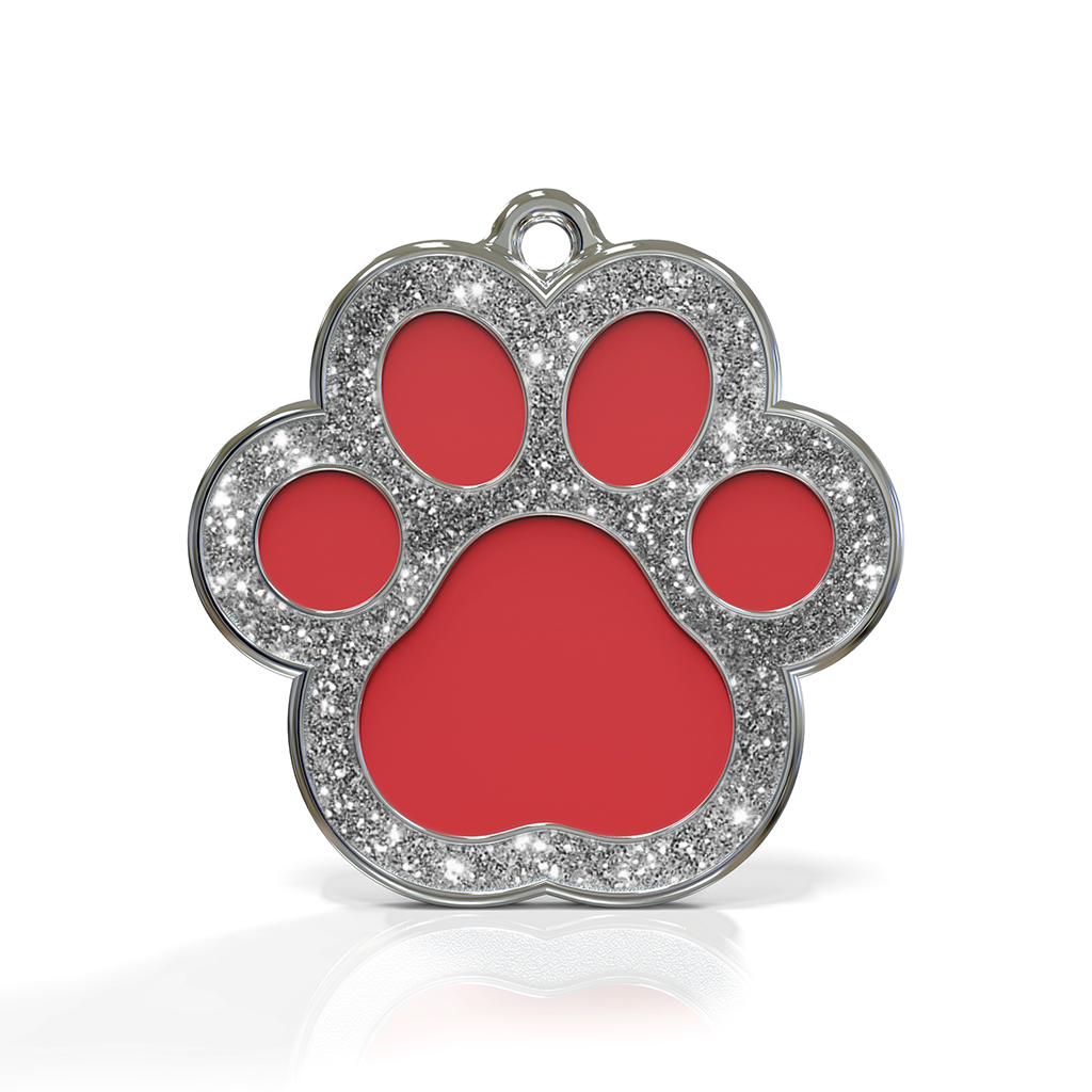 Paw Spark Red ID Tag
