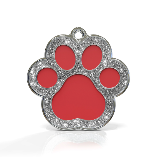 Paw Spark Red ID Tag