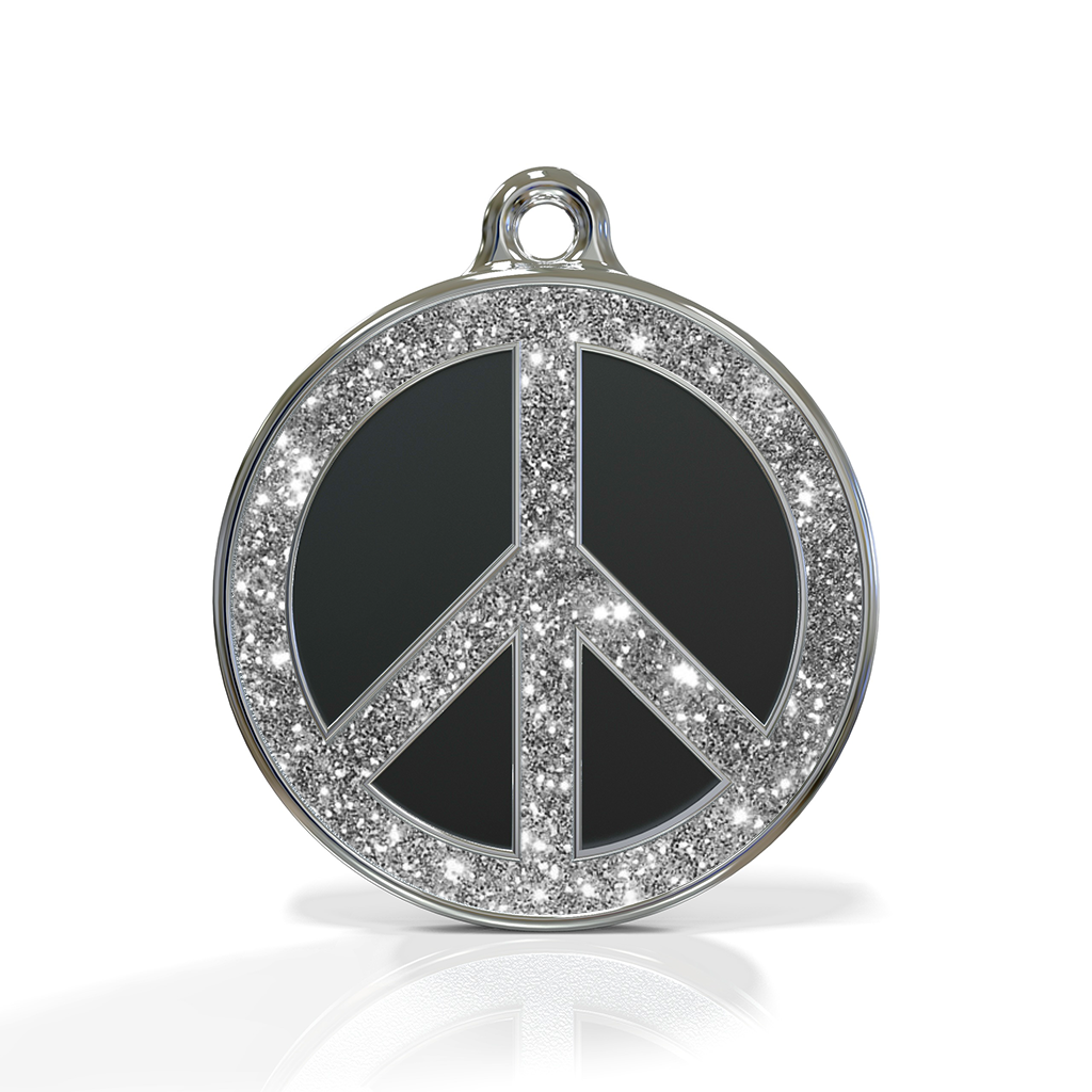 Peace Spark Black ID Tag
