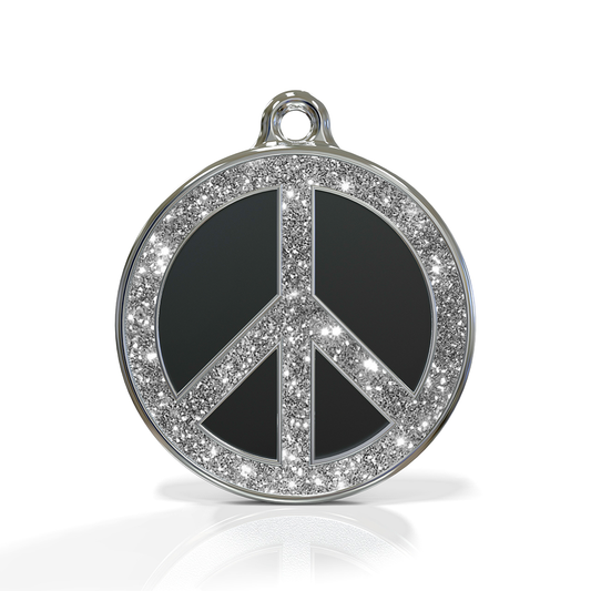 Peace Spark Black ID Tag