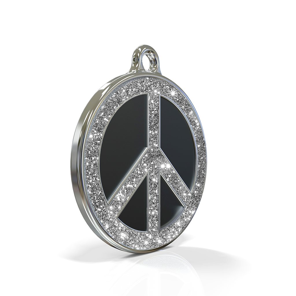 Peace Spark Black ID Tag