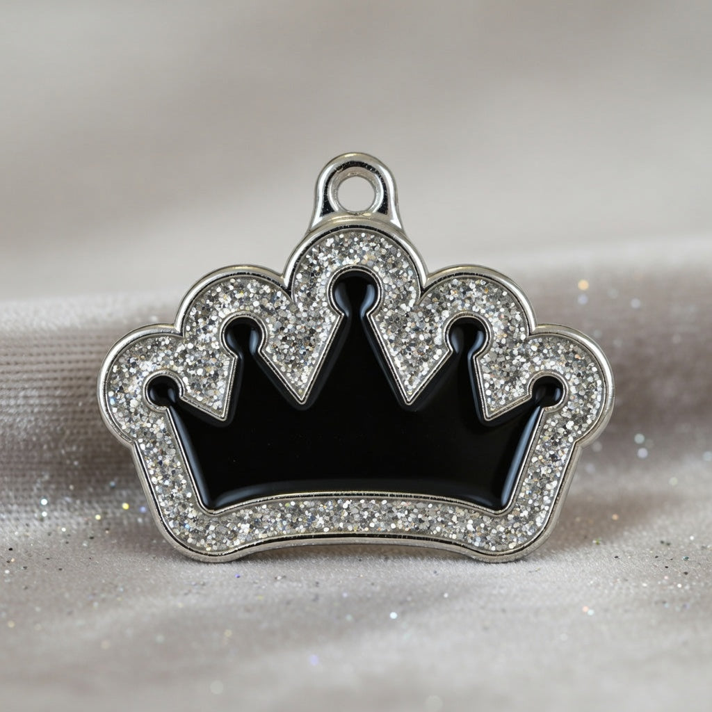 Queen Spark Black ID Tag