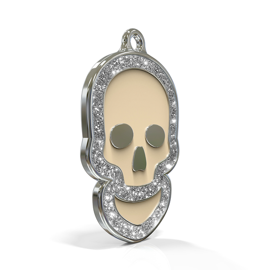 Skull Spark Cream ID Tag