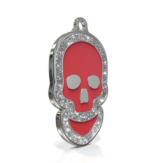 Skull Spark Red ID Tag