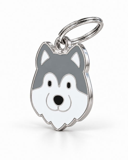 TAGiDOG Alaskan Malamute Dog ID Tag, angled view